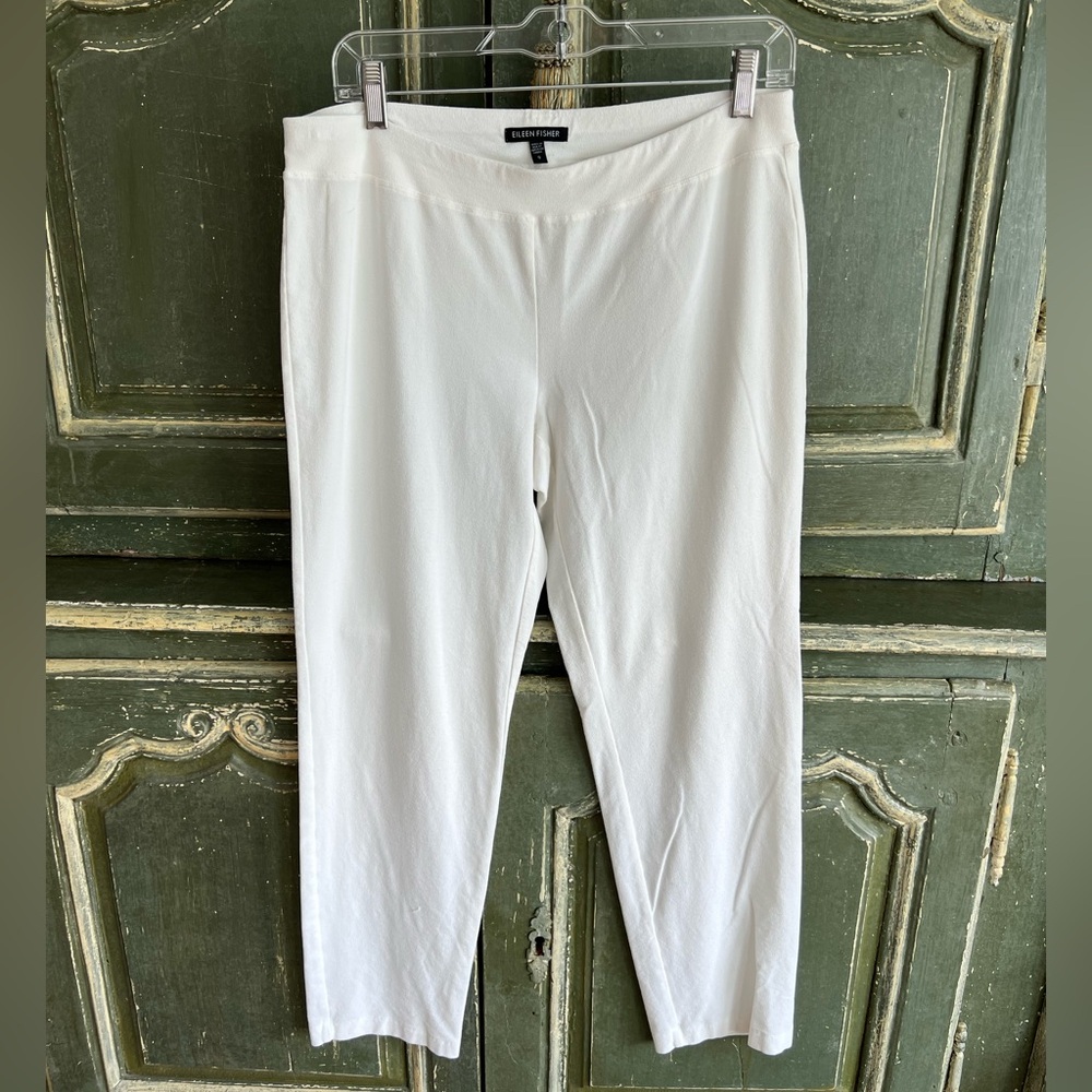 Eileen Fisher white crepe pants